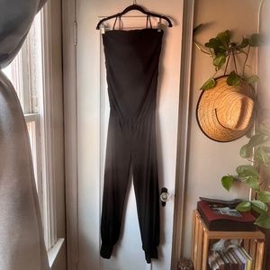 BisouJeans Retro Black Halter/Strapless Jumpsuit Sz S